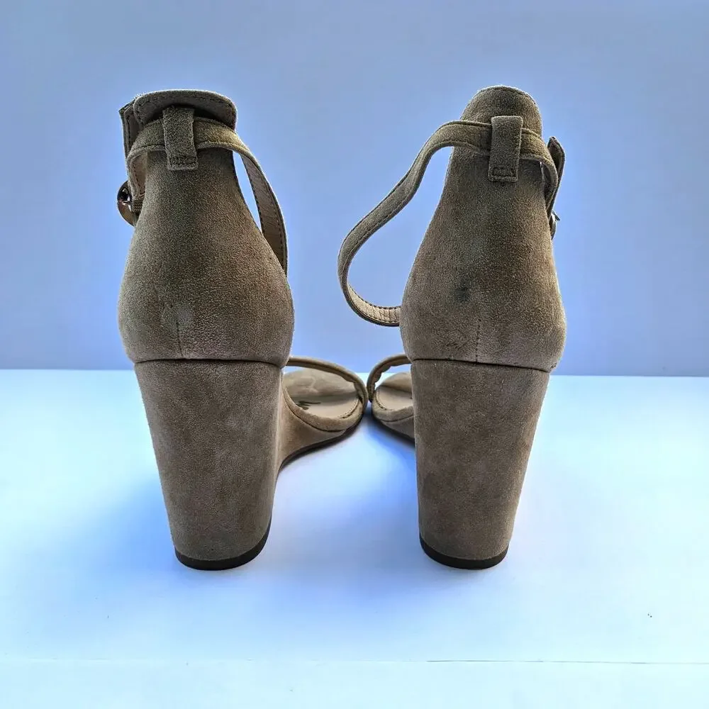 Sam Edelman Yaro Wedge Sandals Tan Suede Size 9 - Picture 7 of 7
